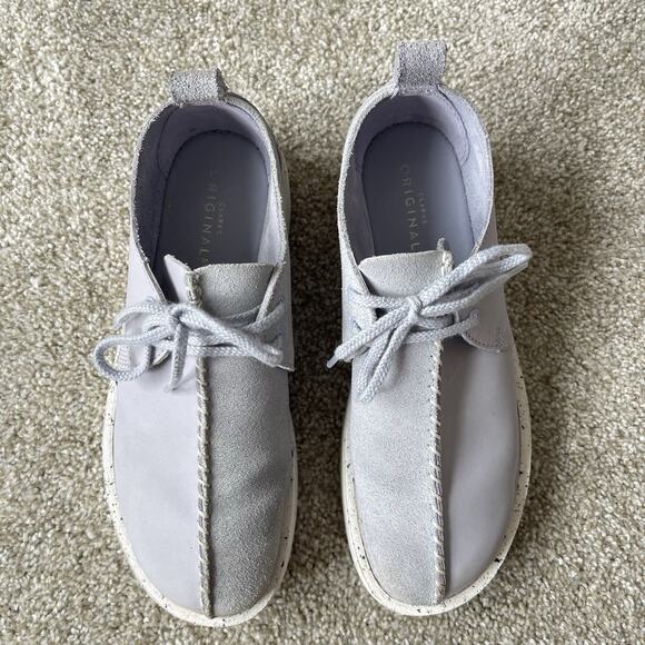 Clarks Originals Desert Trek Form Leather Cool Blue Comfort Shoes Women’s 7.5 M - Picture 4 of 13